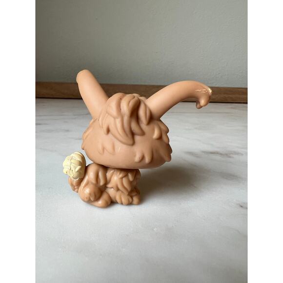 Littlest Pet Shop Brown Angora Rabbit #631 Purple Eyes Flowers LPS 2007 - Picture 3 of 6